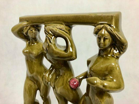 231.0 Figurine Of Three Graces In The Bathhouse By Zdeněk Frank For Johoker Bechyně, 1970 photo