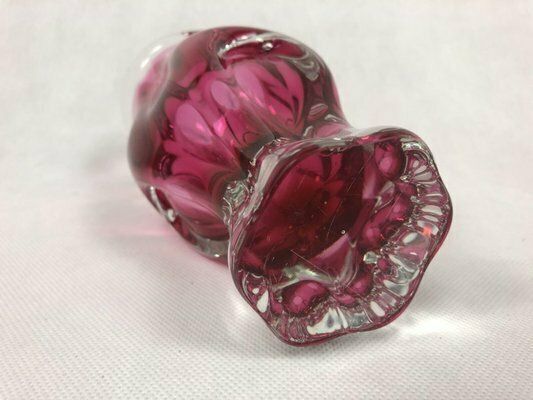 Bohemian Glass Table Vase Attributed To Josef Hospodka For Chribska, 1960s photo Home Decor