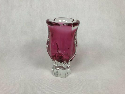 Bohemian Glass Table Vase Attributed To Josef Hospodka For Chribska, 1960s photo 164.0