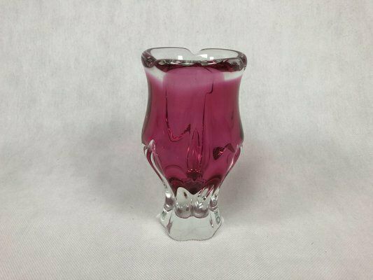 Bohemian Glass Table Vase Attributed To Josef Hospodka For Chribska, 1960s photo vinterior