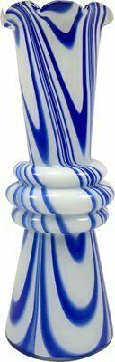 Vintage Murano Opaline Florence Vase Attributed To Carlo Moretti, 1970s