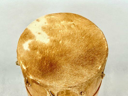 African Carved Wooden Zulu Swazi Drum, 1980s photo Home Decor