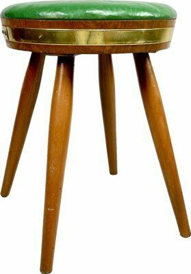 Folk Austrian Rustic Country Stool, 1970s