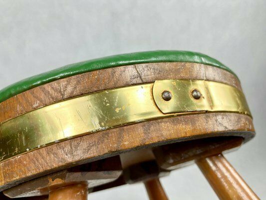 photo furniture Folk Austrian Rustic Country Stool, 1970s