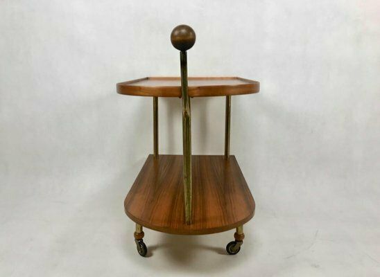 Art Deco Walnut Trolley Bar, 1930s photo Furniture