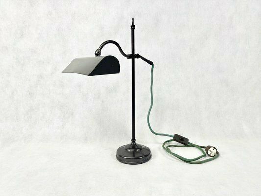 Art Deco Bankers Desk Lamp In Brass, 1940s photo furniture