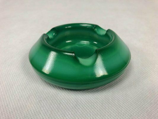 Bohemian Malachite Ashtray From Jablonec Glassworks, 1960s photo Home Decor