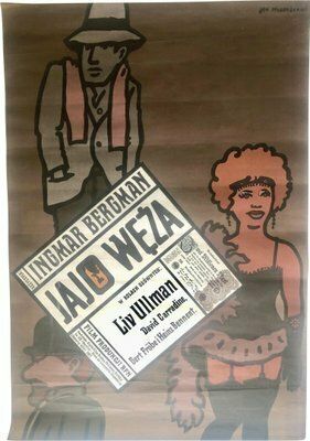Jajo Węża Film Poster By J. Młodożeniec, Poland, 1980