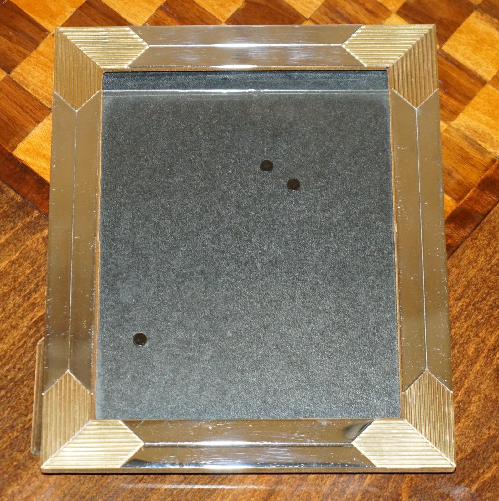 Exquisite Mid Century Modern Circa 1970 Romeo Rega Chrome & Brass Picture Frame photo for sale