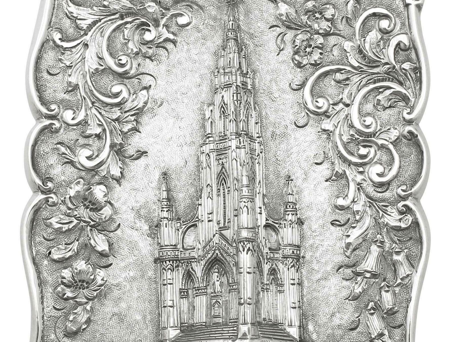 George Unite Antique Victorian Sterling Silver Card Case photo buy