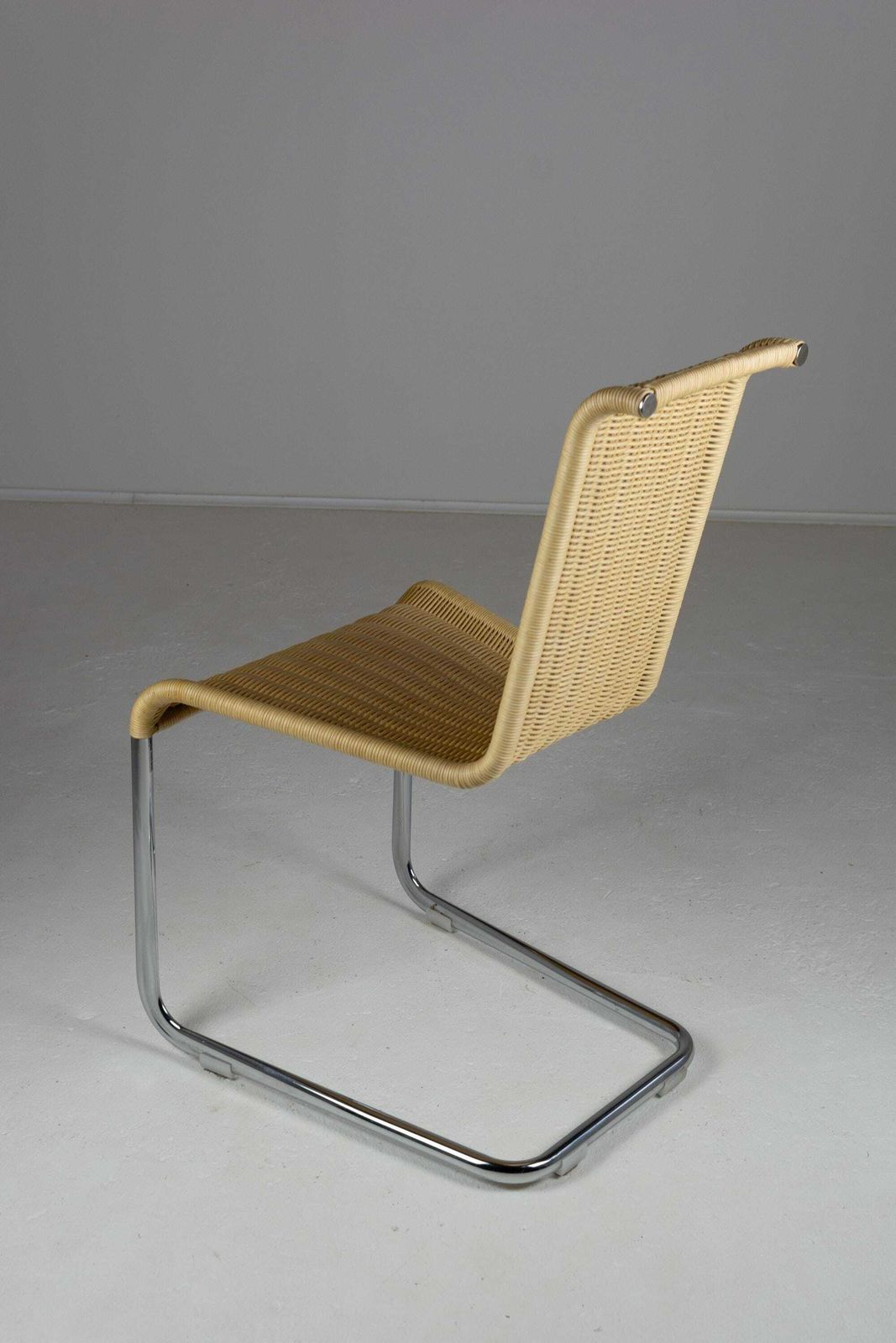 B20 Cane And Chrome Cantilever Dining Chairs By Axel Bruchhäuser For Tecta Set Of 4 photo vintage