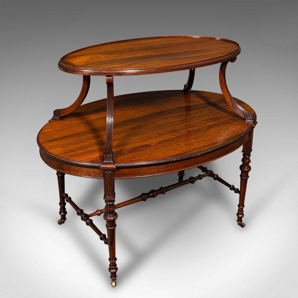 Antique Display Serving Table, English, Two Tier, Butler's Buffet Stand, Regency photo furniture