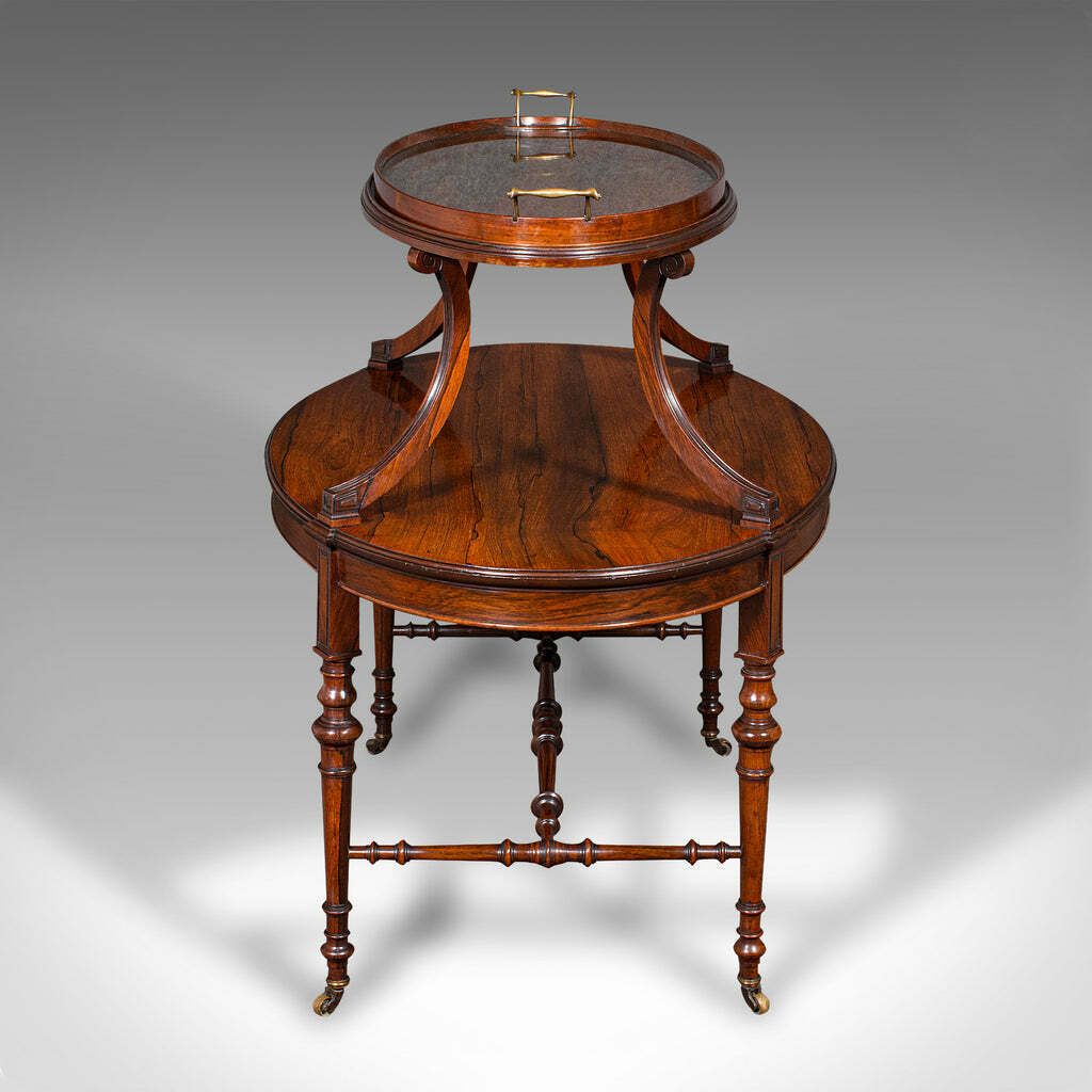 Antique Display Serving Table, English, Two Tier, Butler's Buffet Stand, Regency photo 3950.0