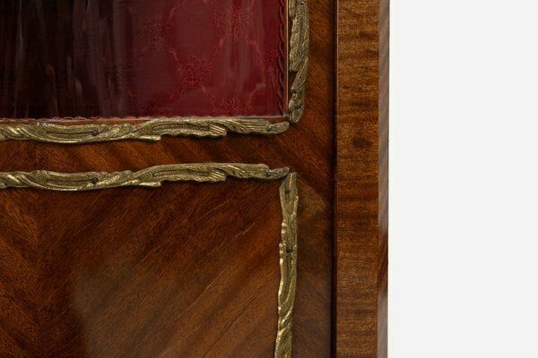 photo for sale French Louis XV Style Corner Display Cabinet With Arched Glass, 1950