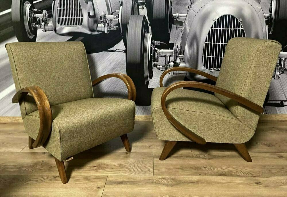 Art Deco Armchairs By Jindřich Halabala For Up Závody, 1930s, Set Of 2 photo vinterior