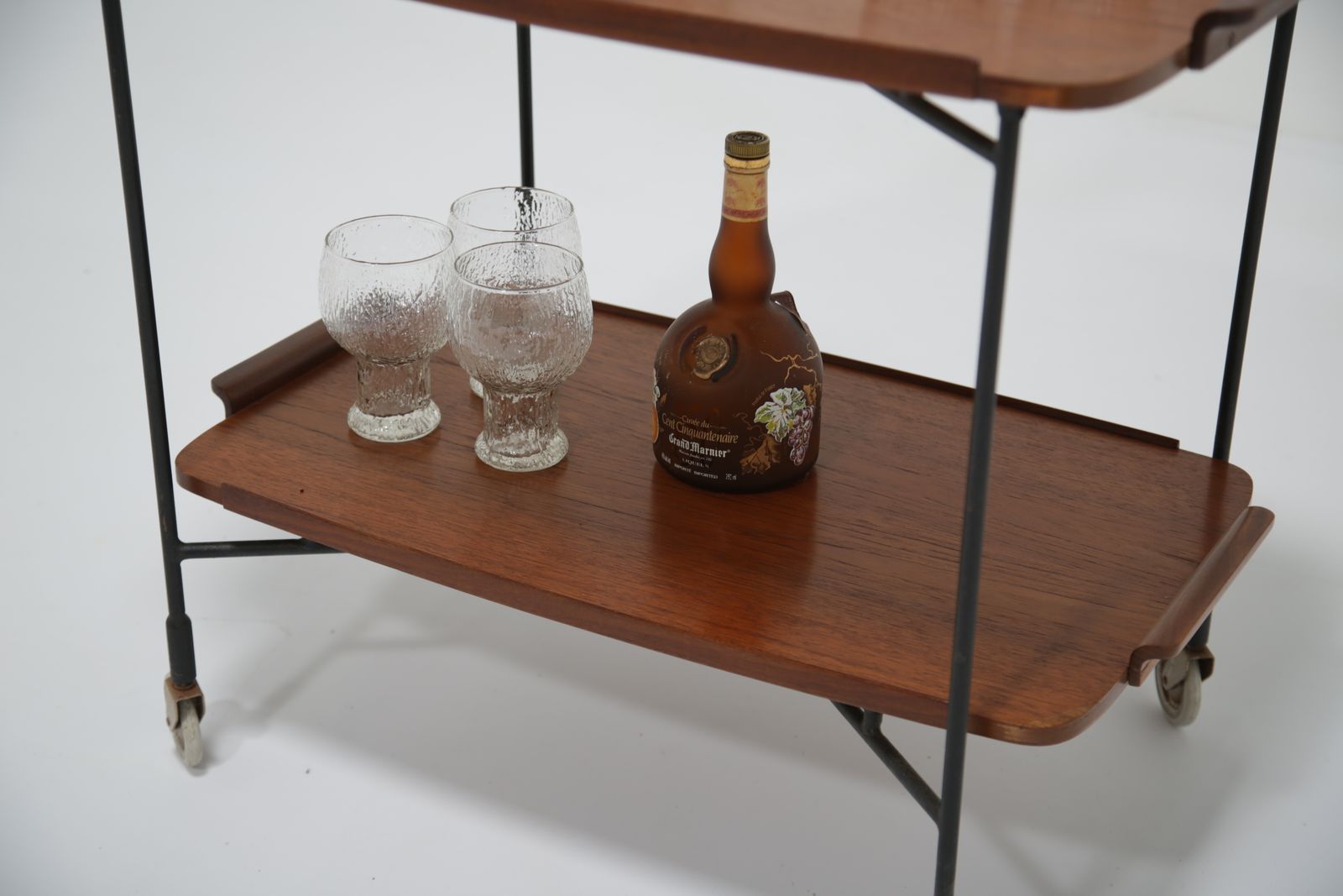 photo for sale Vintage Swedish Teak Two Tier Serving Cart By Firma Glas & Tra, 1950s