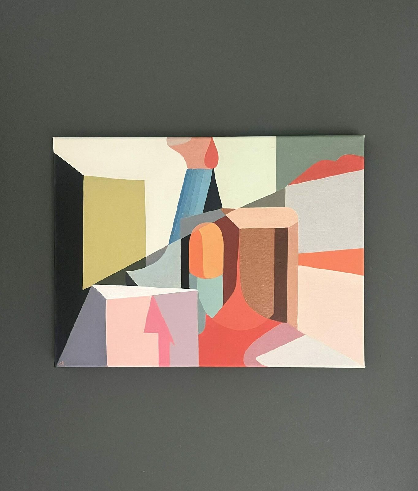 Goes Up, Comes Down Oil Painting photo furniture