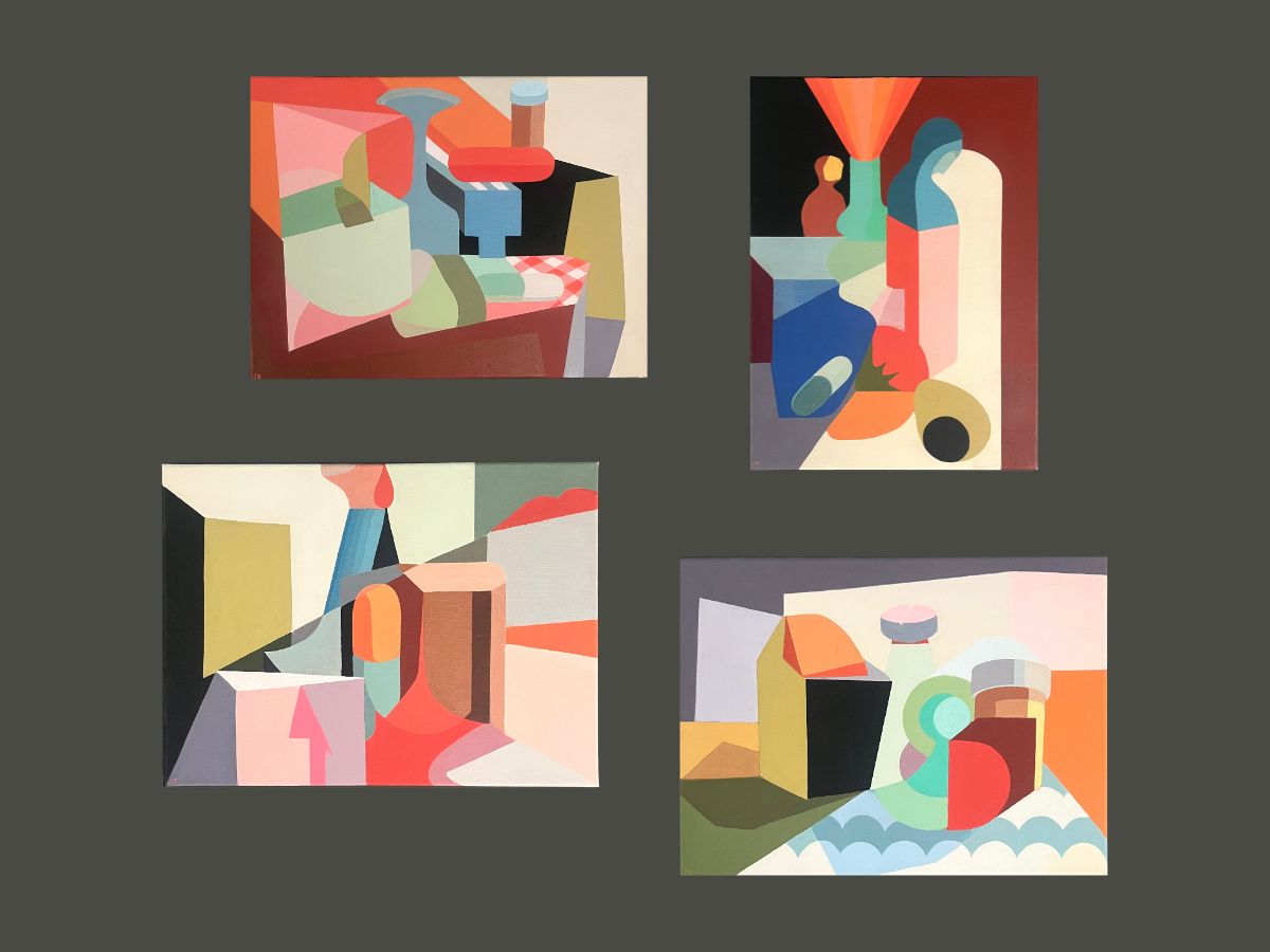 Dual  Oil Painting, 2010s, Contemporary photo vinterior