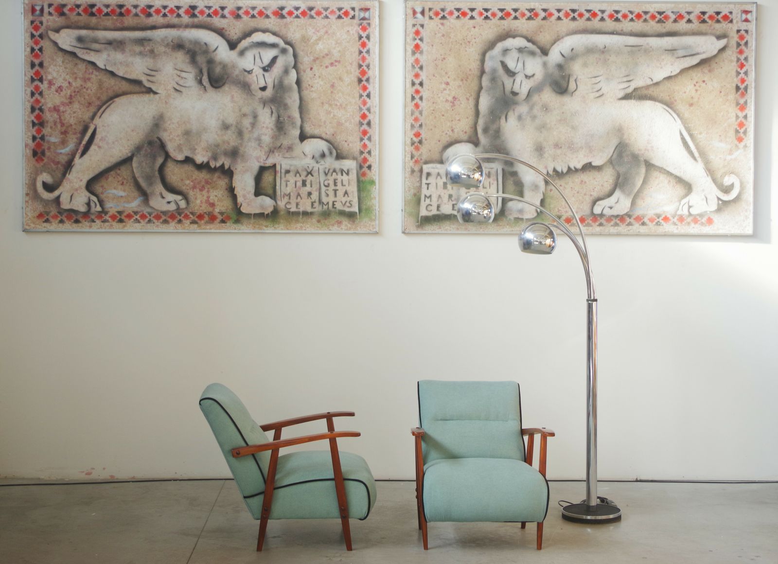 Pair Of Restored 1940s Ash Wood Armchairs In Mid Century Modern Style photo buy
