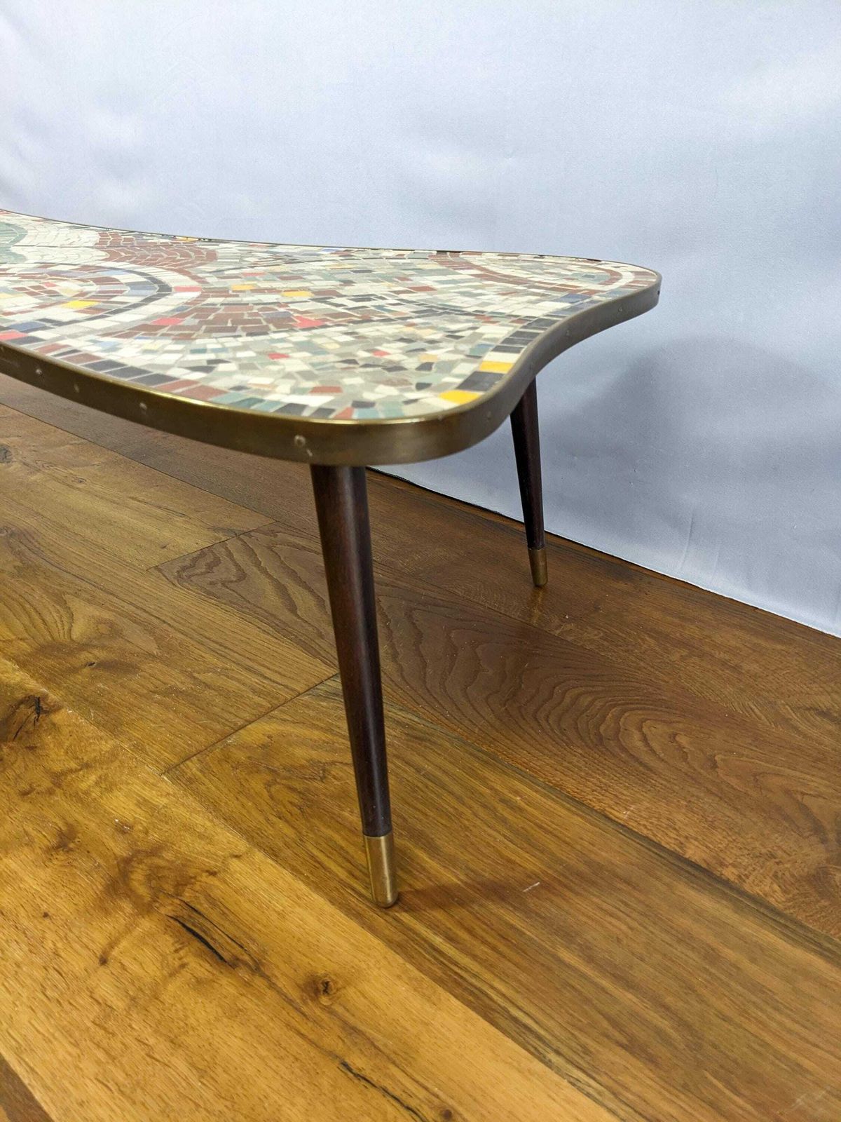 Midcentury Modern Mosaic Coffee Table, In The Style Of Berthold Müller photo vintage