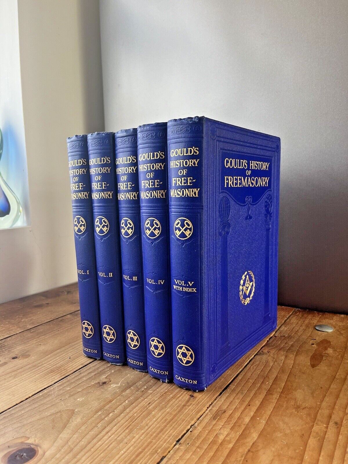 Rare Antique Goulds History Of Freemasonry Caxton Complete 5 Book Set Occult