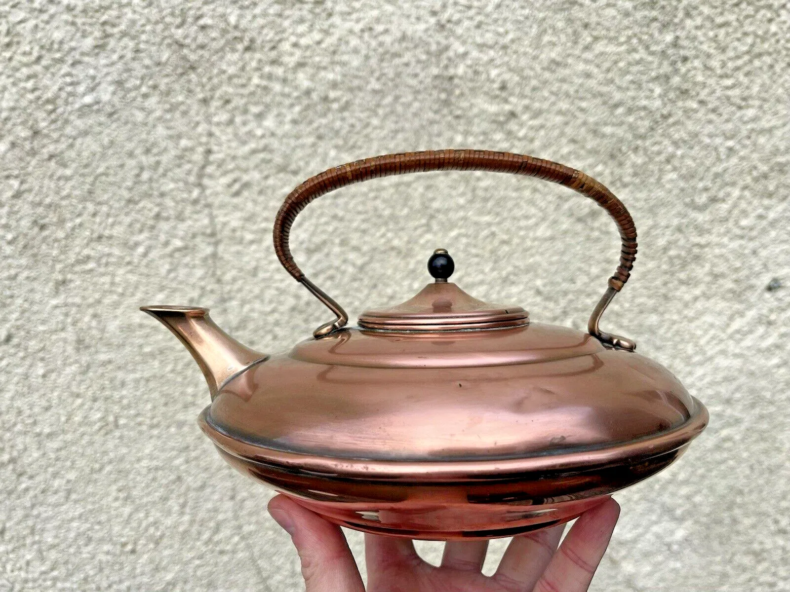 Antique Arts & Crafts C1880 W.A.S Benson Copper & Bronze Kettle Woven Handle photo furniture