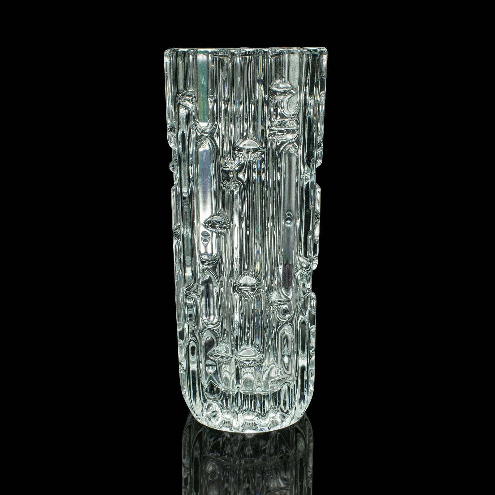 Vintage Designer Vase, Czech, Bohemian Art Glass, Flower Sleeve, Mid Century photo for sale