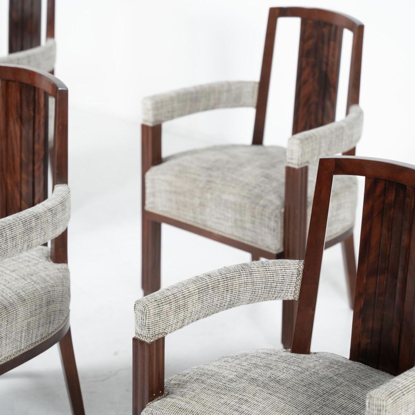 photo furniture Set Of 8 Armchairs, Art Deco Style – New Upholstery