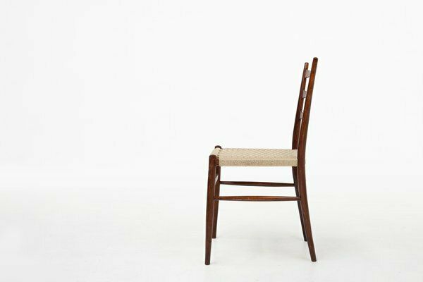 Belgian Teak Dining Chairs With Braided Rope Seat, 1960s, Set Of 2 photo vinterior