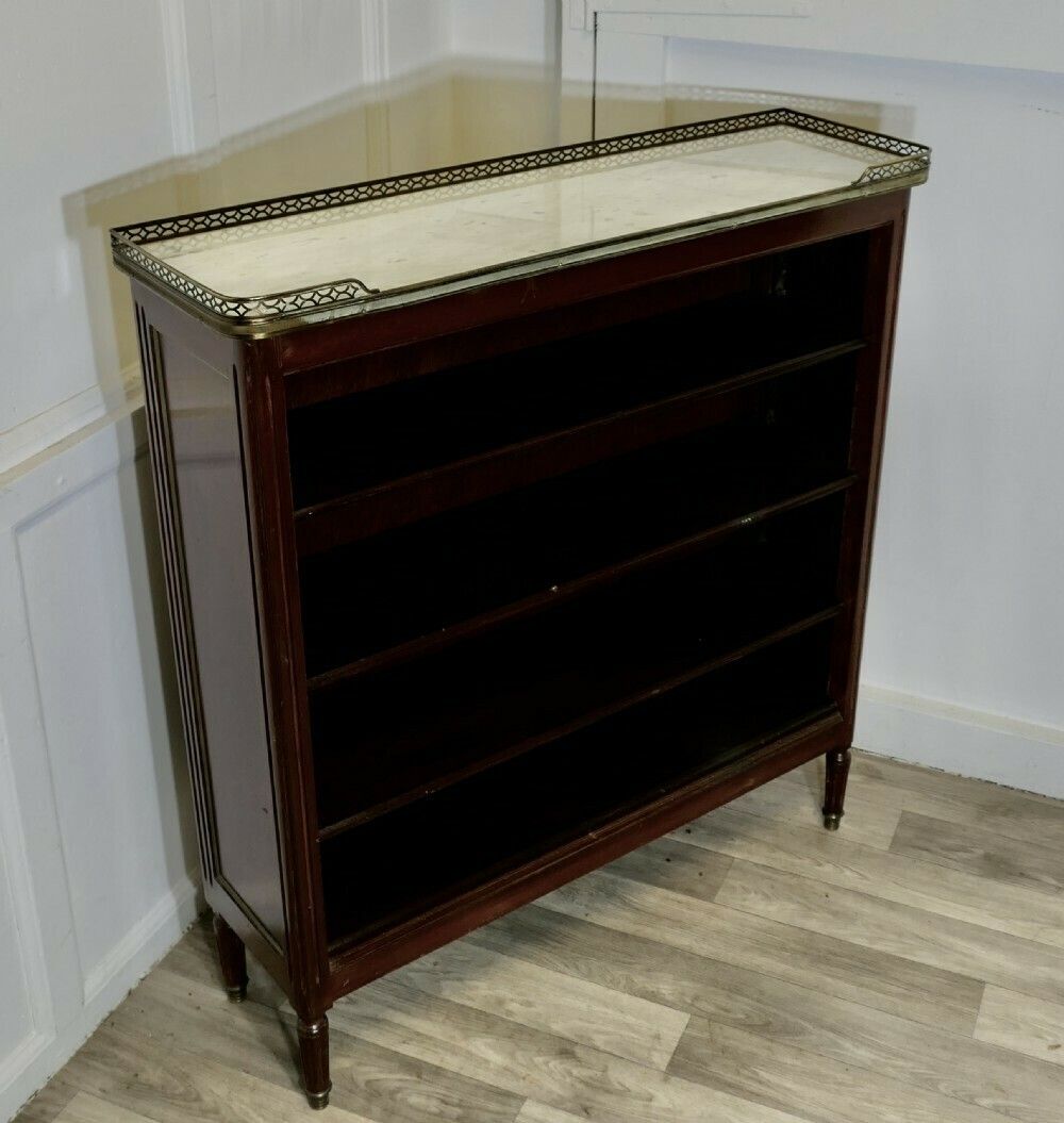 French Open Book Case With A Marble Top photo furniture