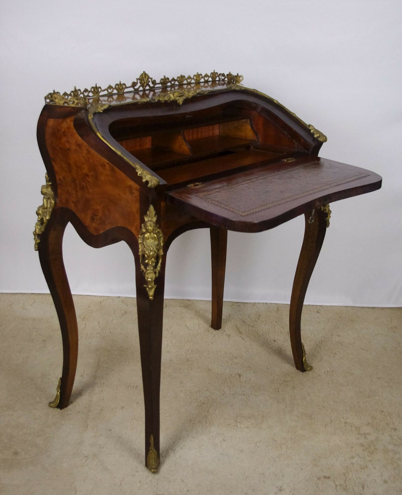 French Louis XV Style Bureau De Dame With Gilt Metal Mounts photo 1495.0