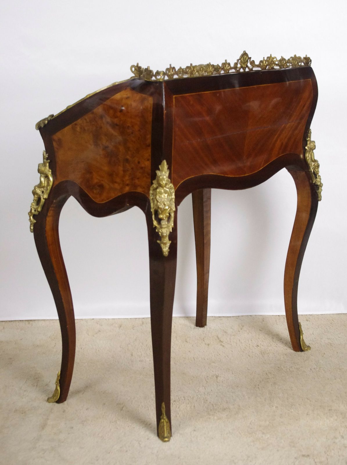 1495.0 French Louis XV Style Bureau De Dame With Gilt Metal Mounts photo