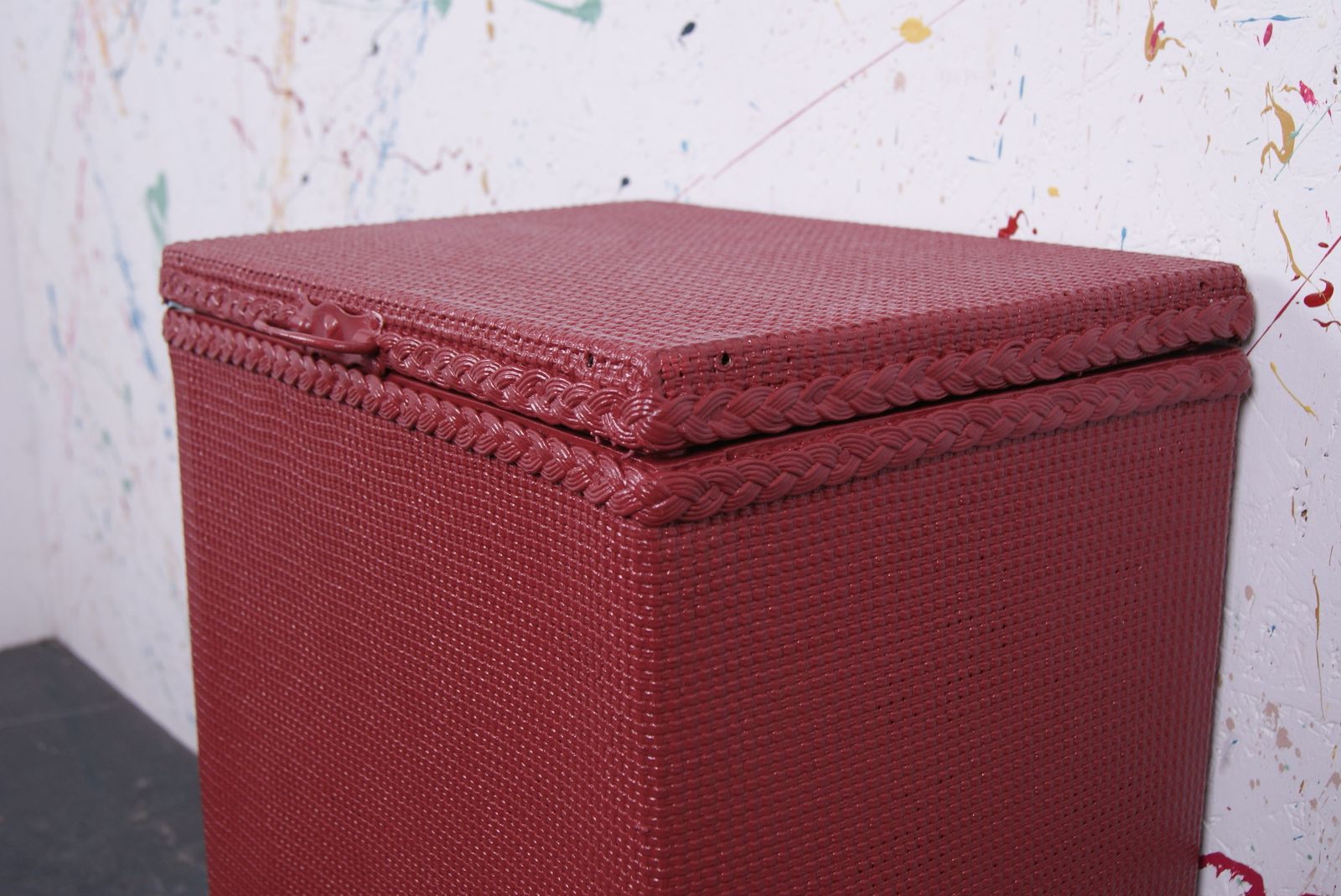 Laundry Basket Customised In Eating Room Red photo Home Decor