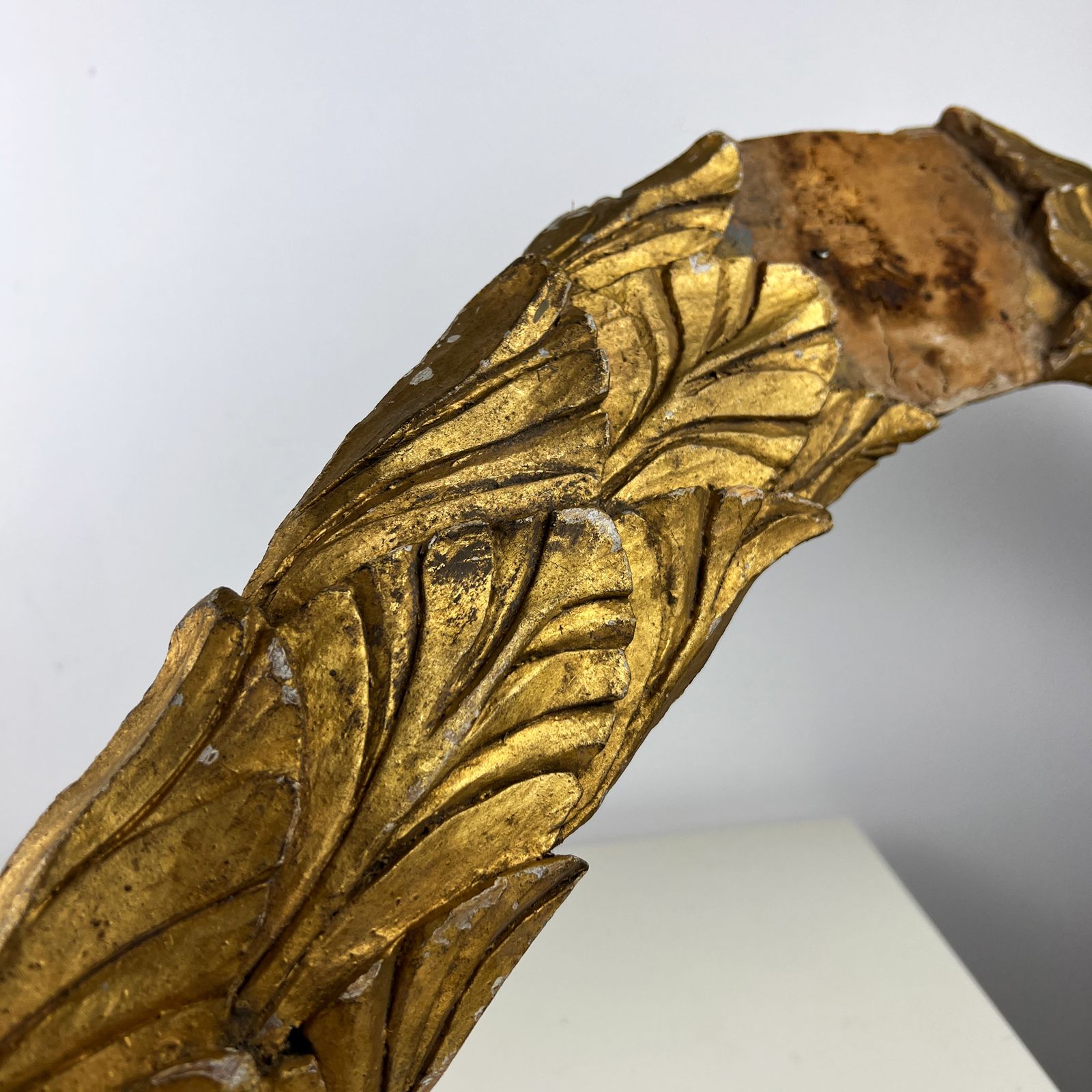Antique Gilt Wood Carving Fragment, Architectural Salvage photo for sale