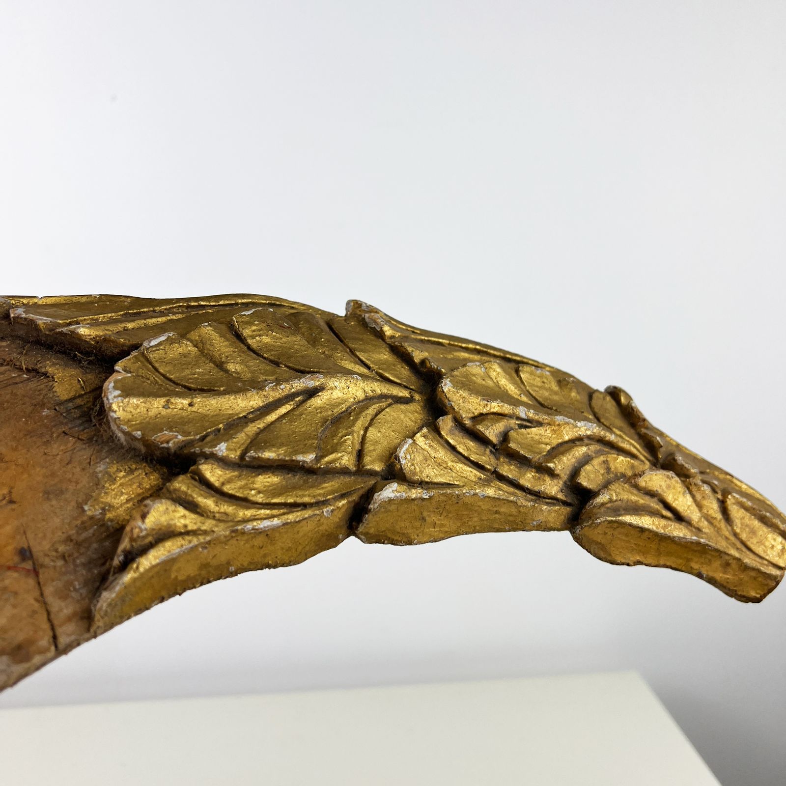 Antique Gilt Wood Carving Fragment, Architectural Salvage photo 230.0