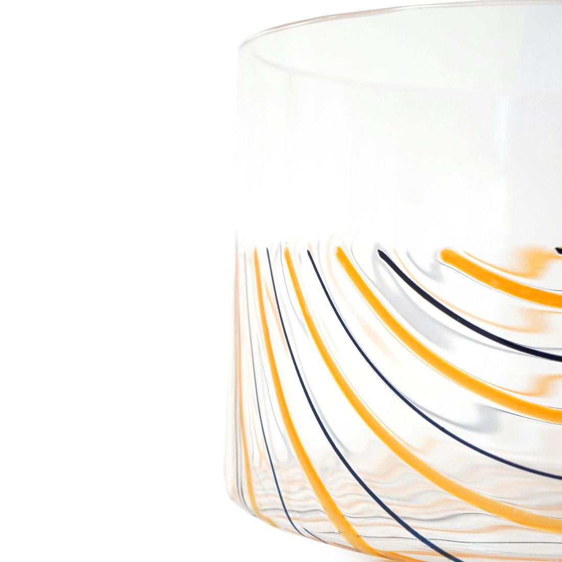 photo for sale Transparent Vase With Stripes By Rosanna Toso For Fratelli Toso, 1970s