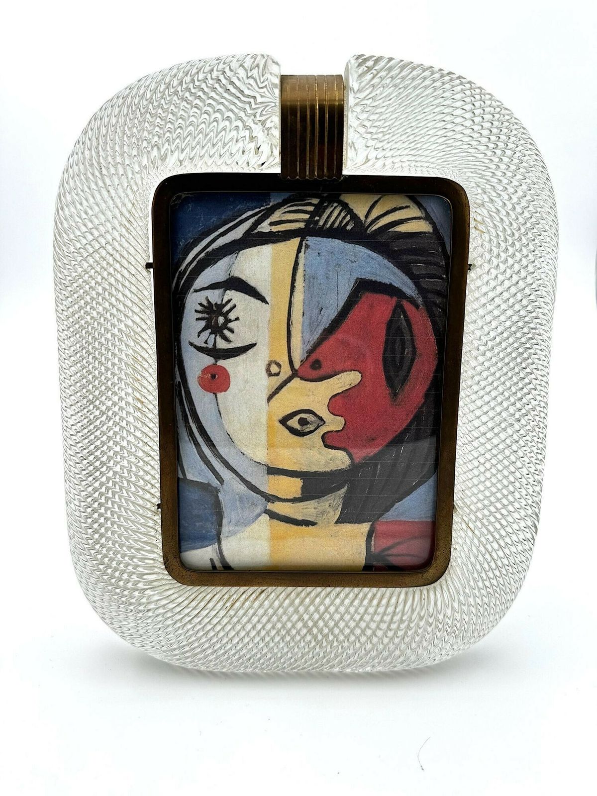 An Orignal 1940s Murano Glass And Brass Picture Frame By Barovier And Toso photo Home Decor