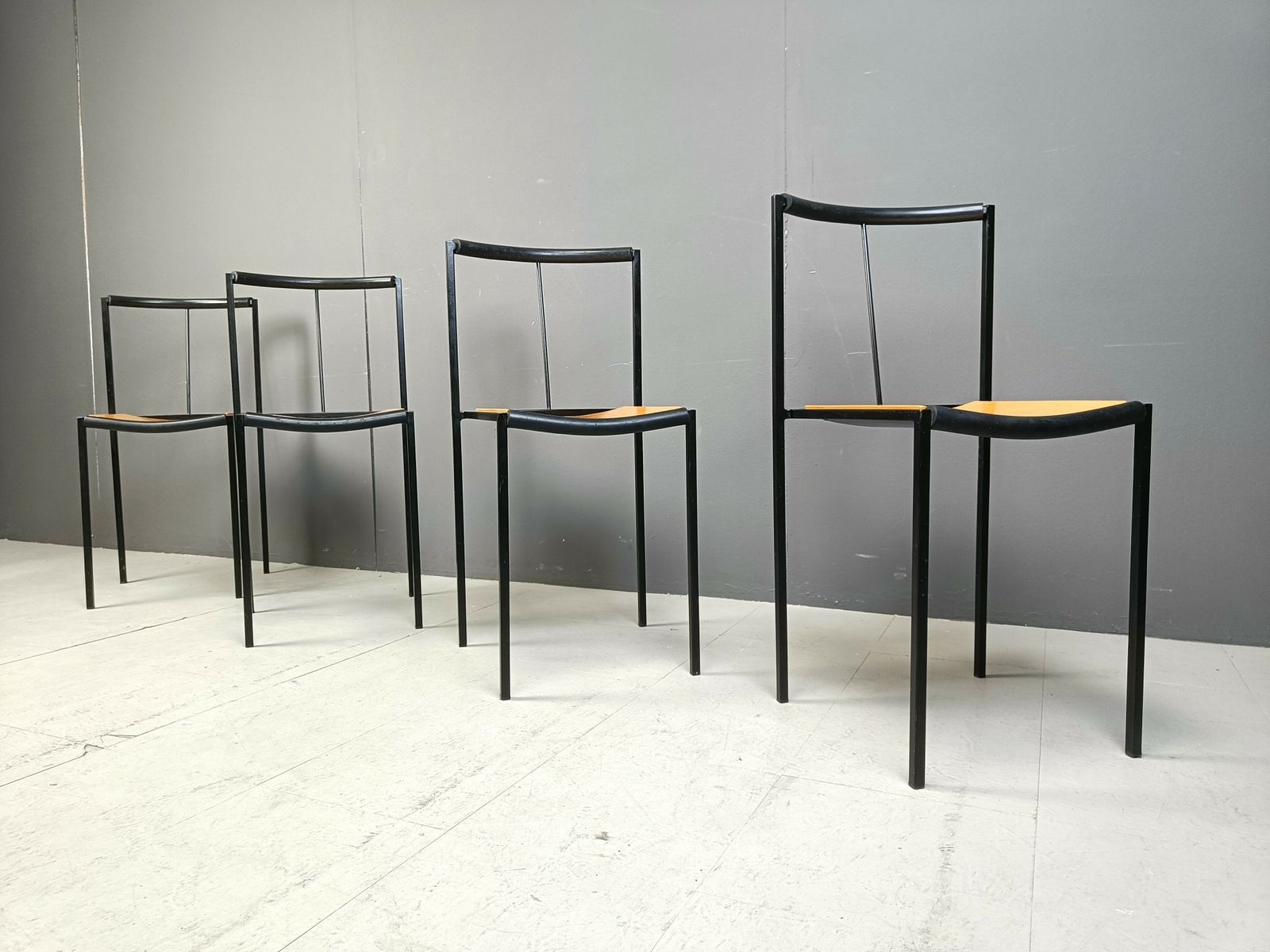 4 Chairs By Zeus Noto Maurizio Peregalli Millepunte, 1985 photo for sale