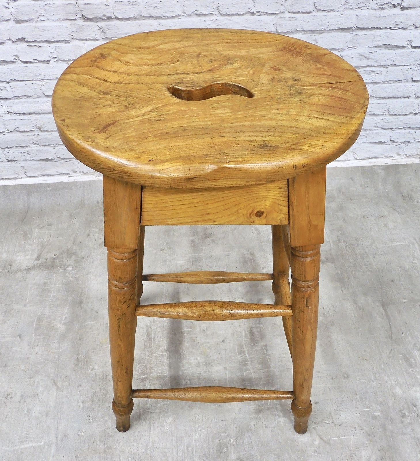 Large Antique Bar Stool photo for sale