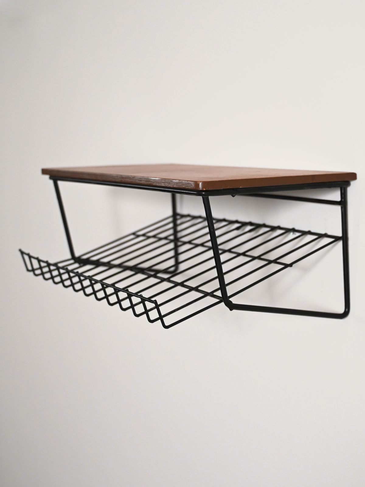 Swedish Hanging Bedside Table In Teak And Metal From The 1950s photo for sale