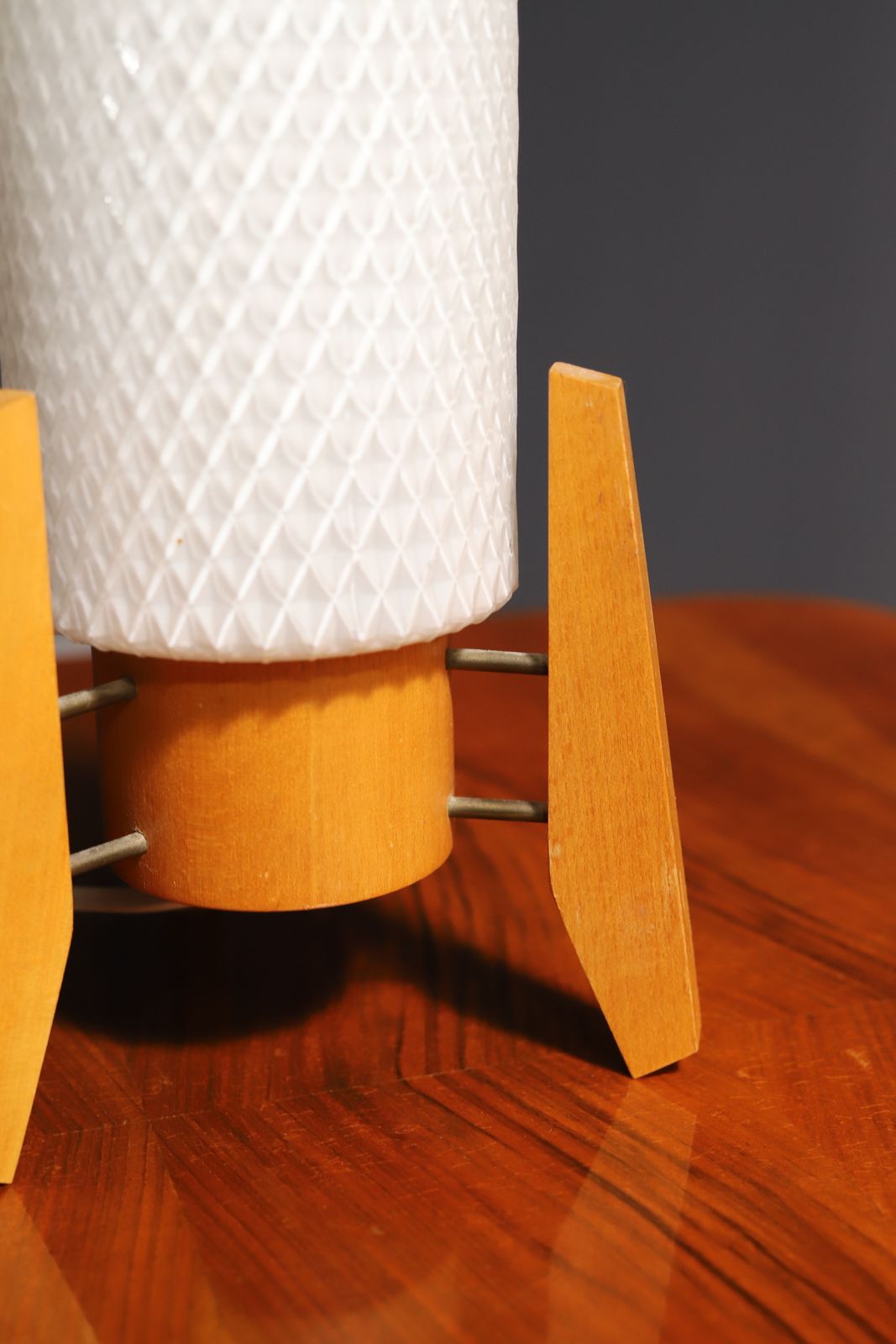 Mid Century Rocket Desk Lamp By Drevo Humpolec, Czechoslovakia, 1960´S photo vinterior