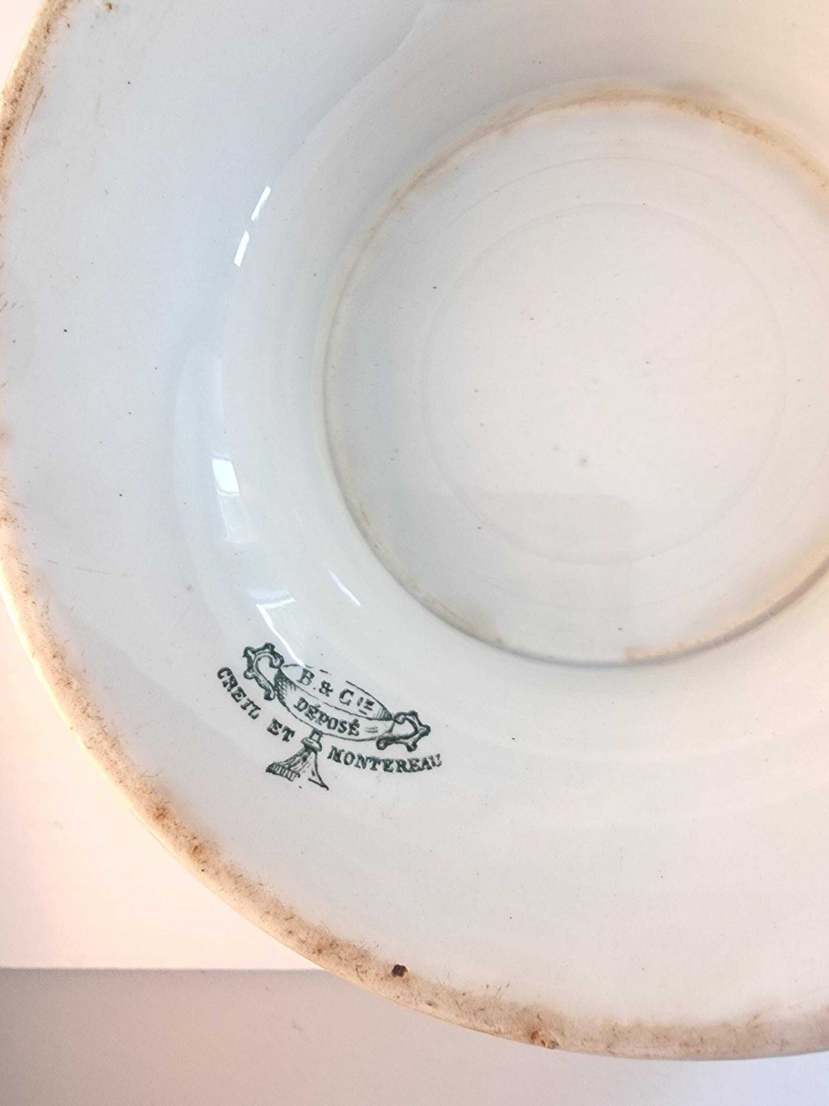photo furniture Antique French Ironstone Tureen   Antique White Creil & Montereau Tureen   Vintage French Ironstone Serving Dish   Ironstone Serving Bowl
