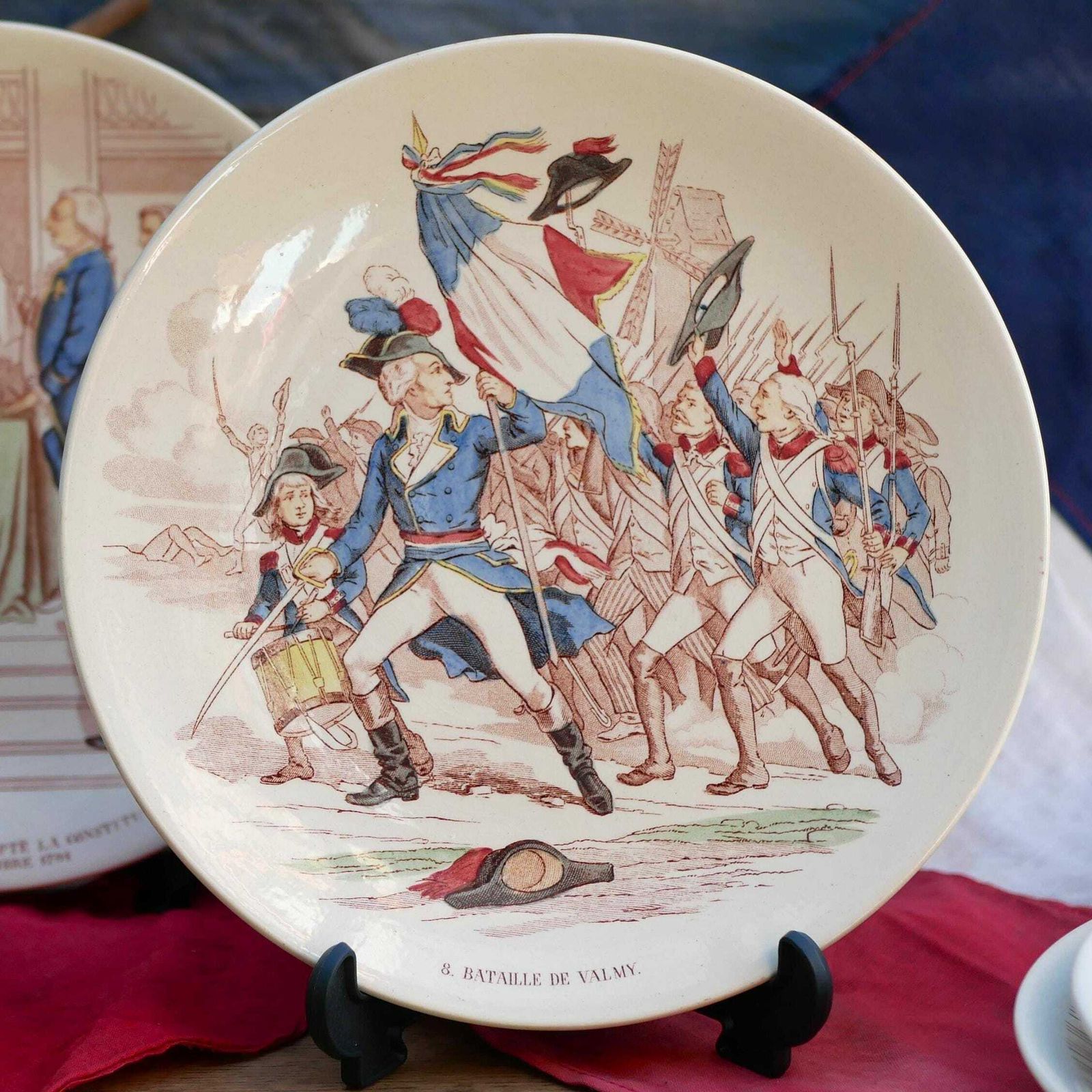 Eight Antique Sarreguemines Talking Plates Celebrating The Centenary Of The French Revolution Highly Collectable And Decorative Plates 1889 photo 382.0