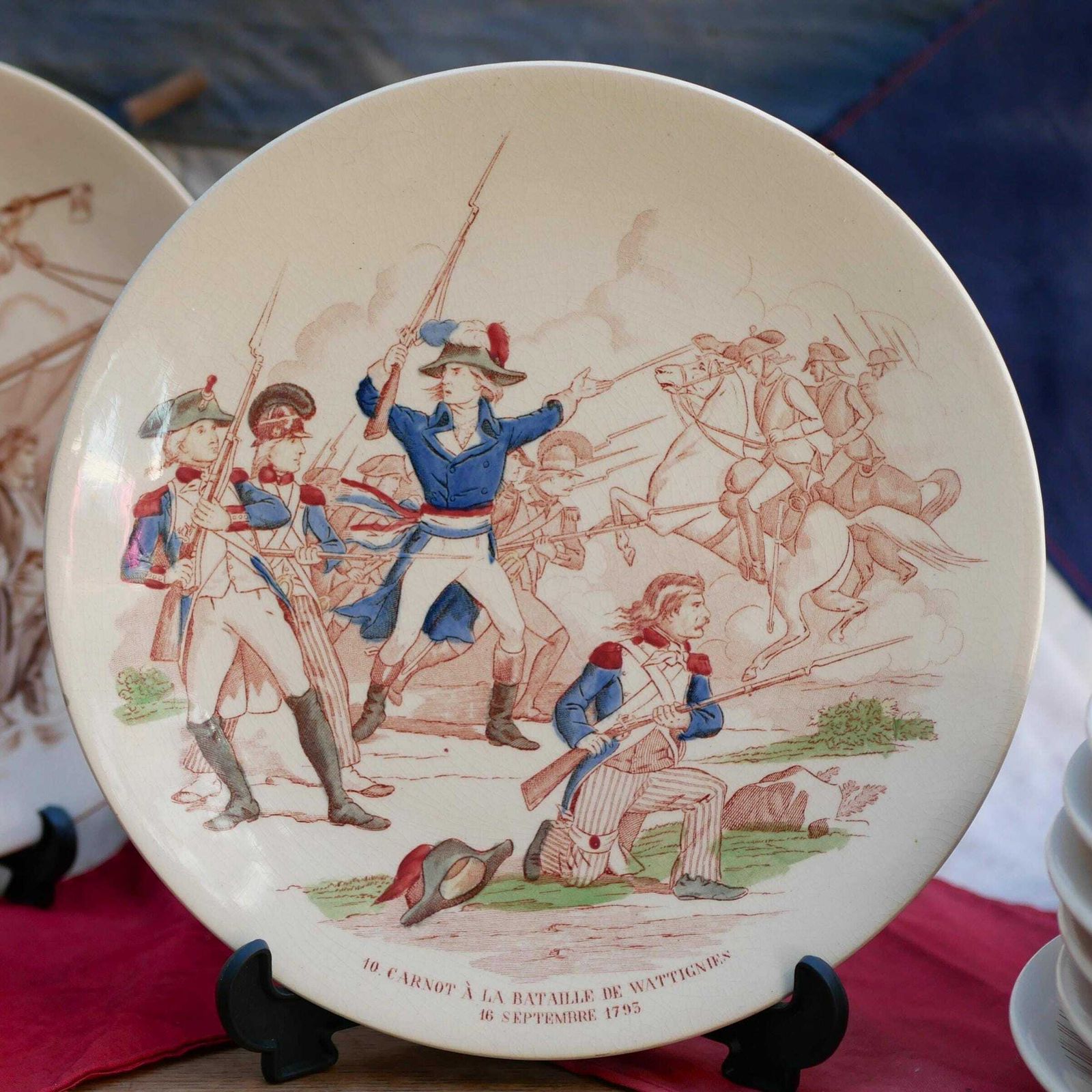 Eight Antique Sarreguemines Talking Plates Celebrating The Centenary Of The French Revolution Highly Collectable And Decorative Plates 1889 photo buy