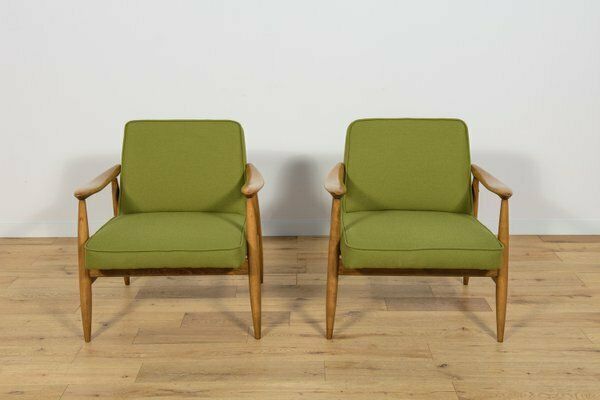 Gfm 87 Armchairs By Juliusz Kedziorek For Gościcińskie Furniture, Poland, 1960s, Set Of 2 photo Furniture