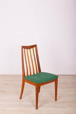 Fabric And Teak Dining Chairs By Leslie Dandy For G Plan, 1960s, Set Of 4 photo for sale