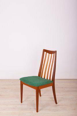 Fabric And Teak Dining Chairs By Leslie Dandy For G Plan, 1960s, Set Of 4 photo Furniture