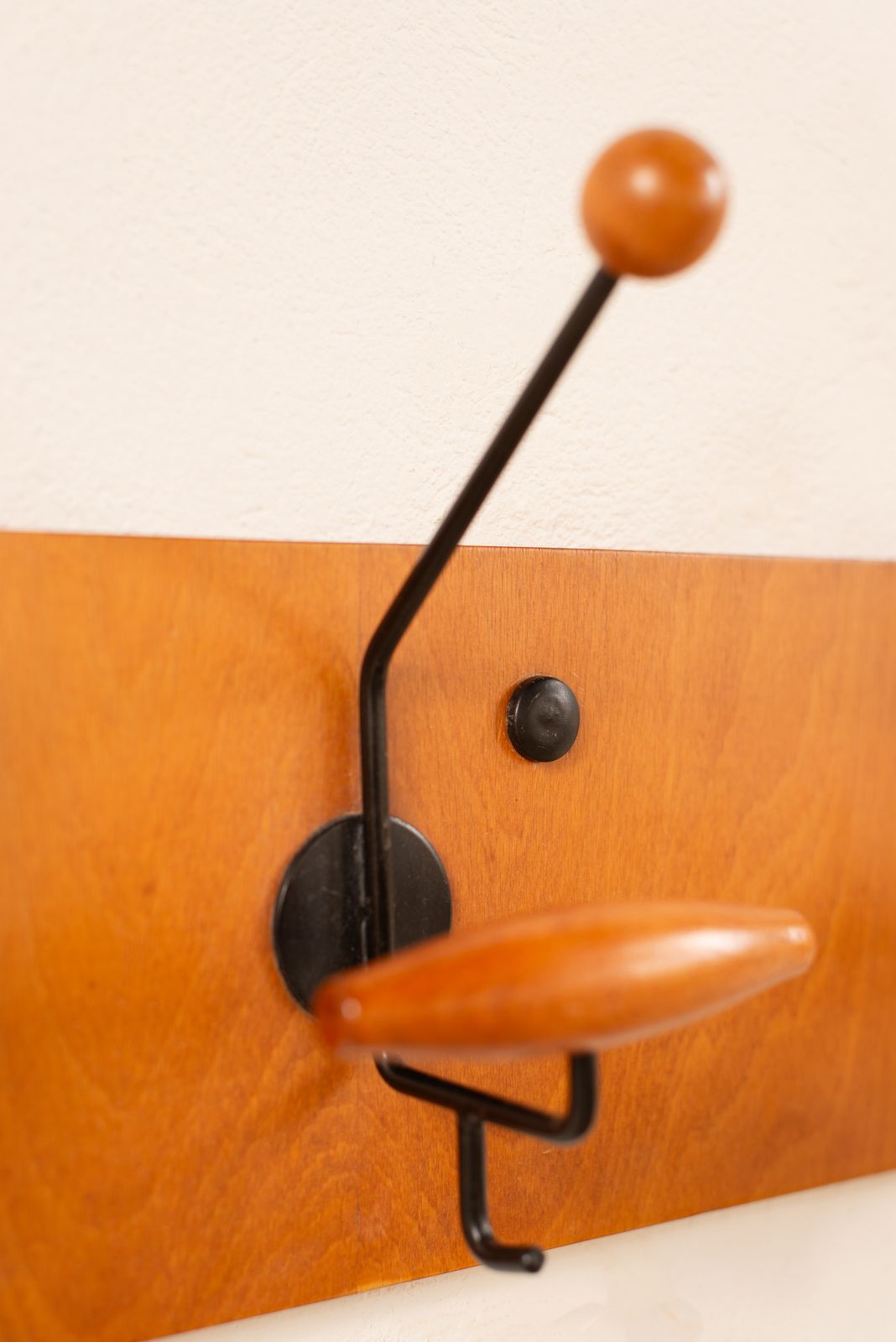 Mid Century Wood & Metal Coat Hook (Individually Priced) photo for sale