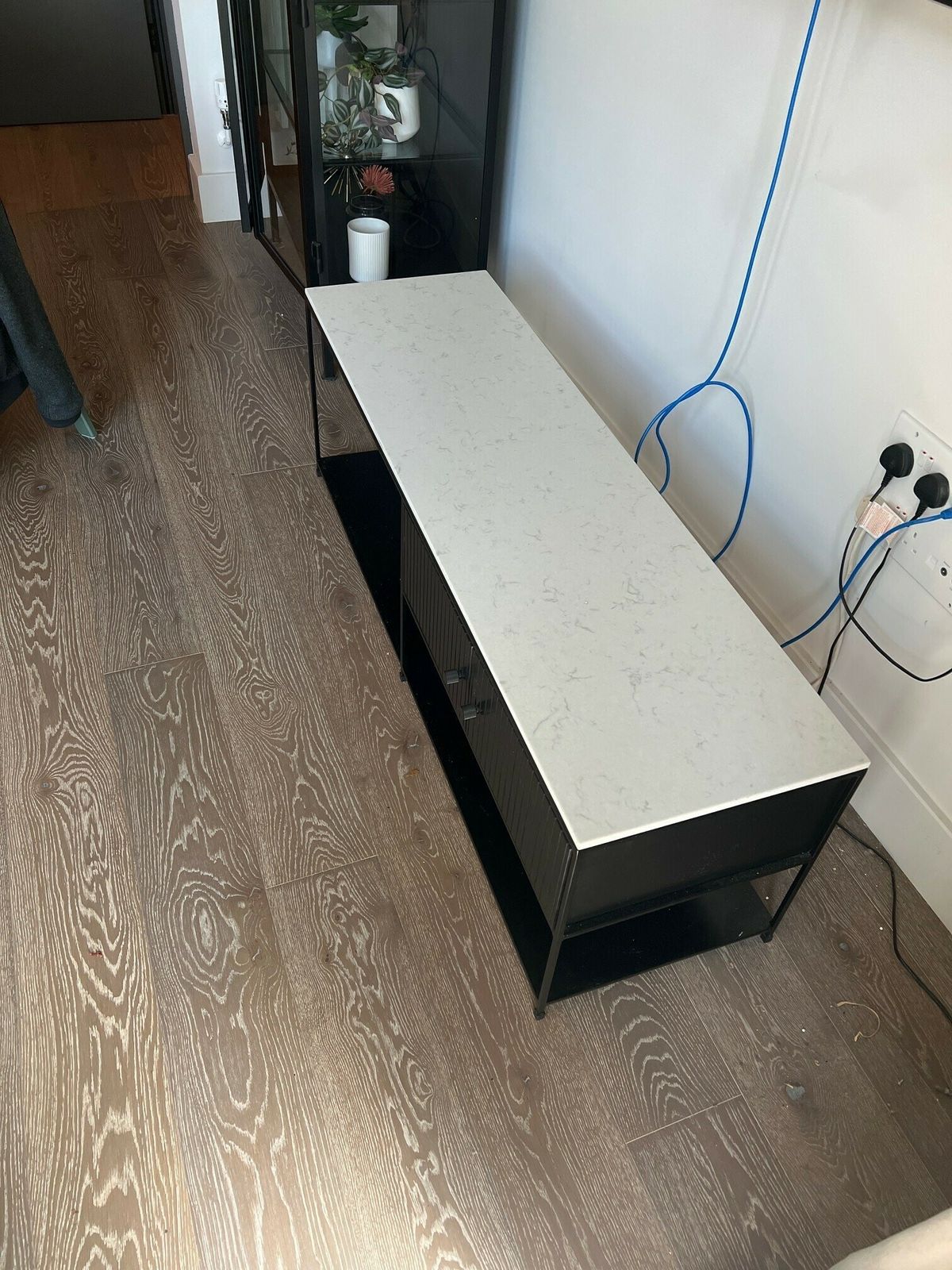Love Interiors Bespoke Tv Unit With Stone Top And Compartment photo for sale