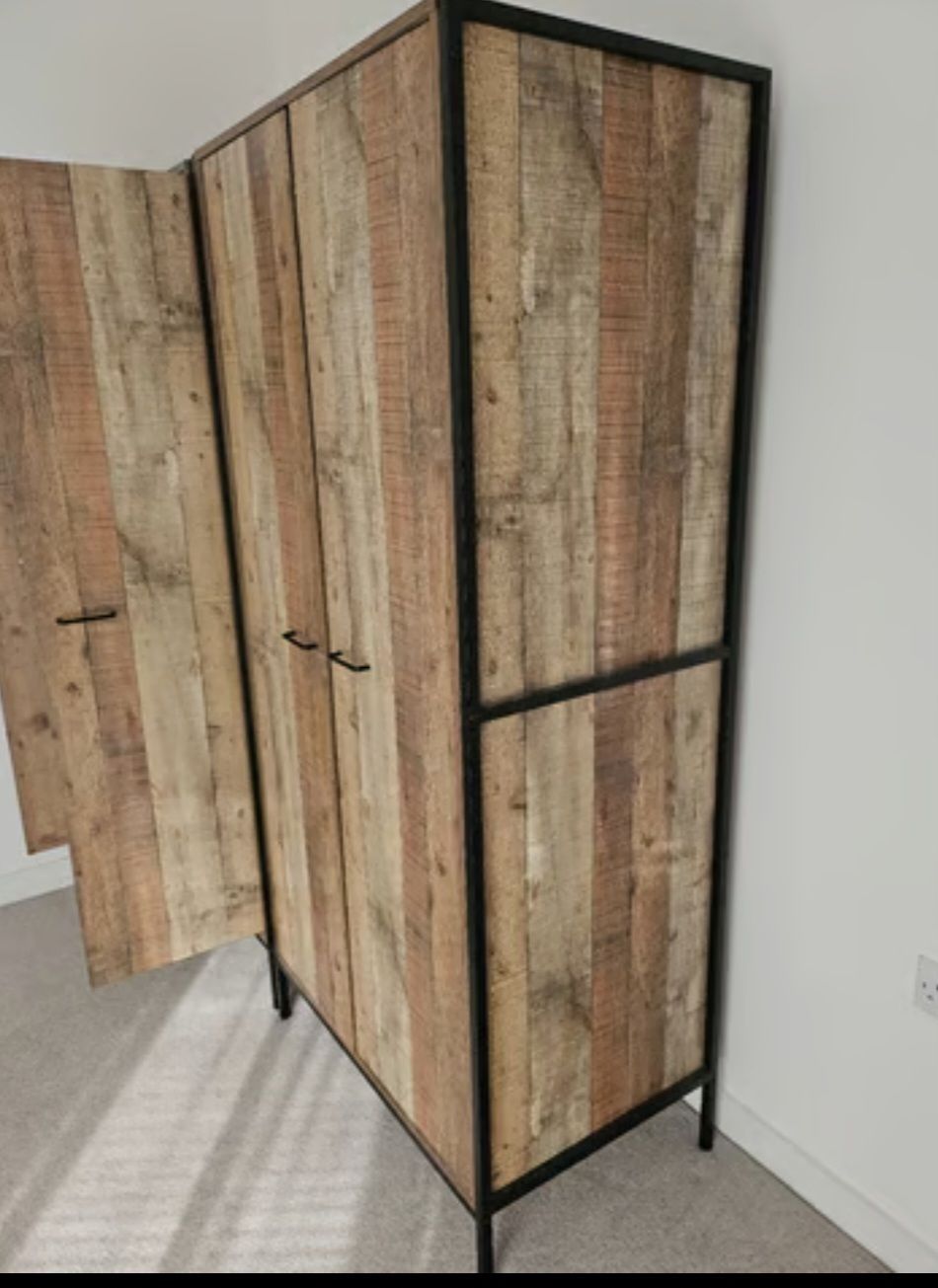 Set Of 2 Industrial Double Wardrobes photo 380.0